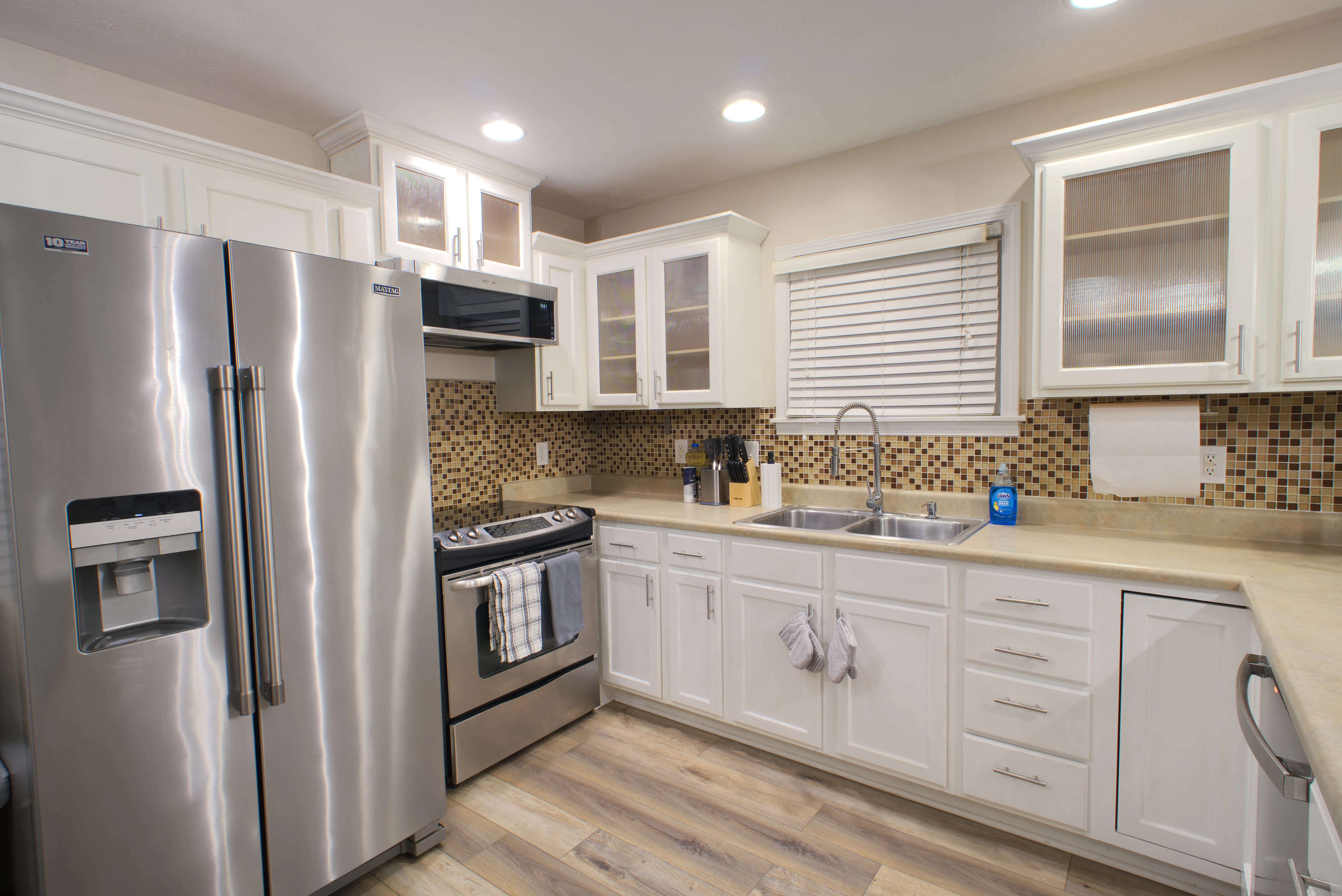 Kitchen with stainless appliances